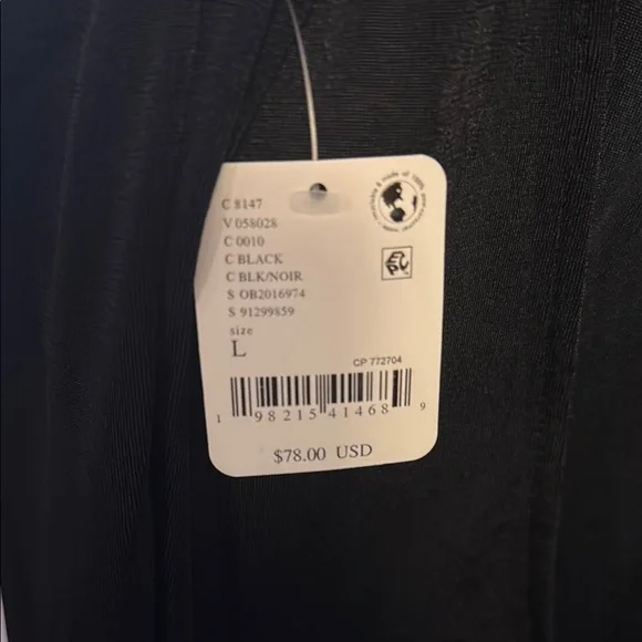 NWT Free People Call Me Later Black Long Sleeve Mini Dress Size Large - Picture 6 of 6